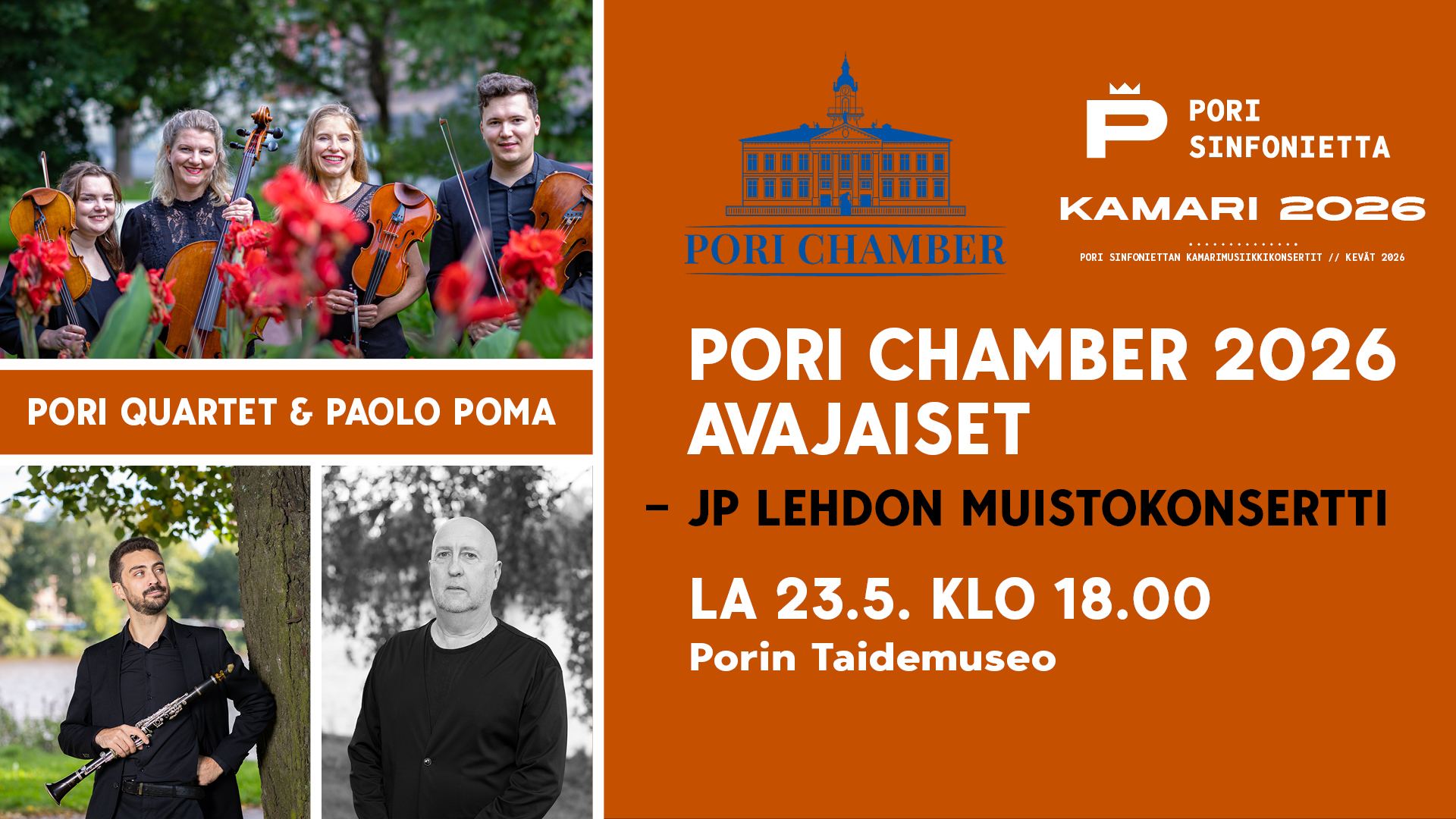 Pori Chamber Avajaiset // JP Lehdon muistokonsertti